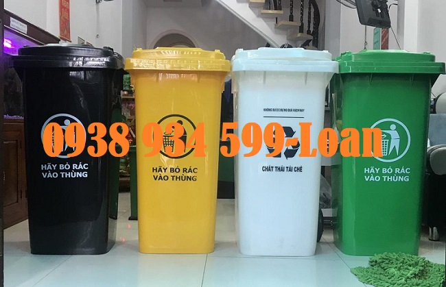Thùng đựng rác nhựa công cộng