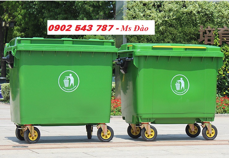 xe rác Nhựa HDPE 660 lít