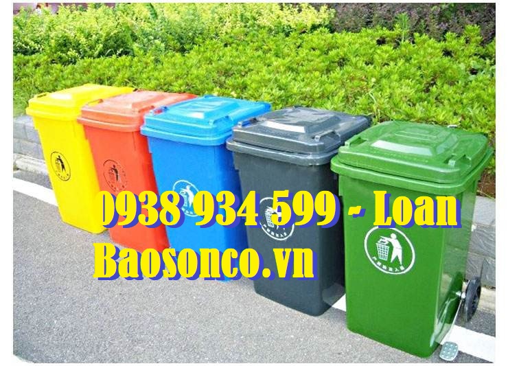 Thùng rác công cộng 120l giá rẻ tại Sài Gòn